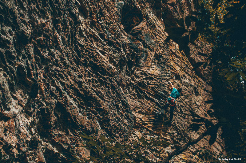 Photo of a climber climbing in the MFRP by Zak Stoldt